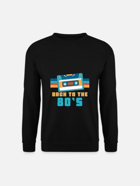 Kassette Back To 80's Geschenk 80er Jahre Party - Unisex Pullover - Schwarz
