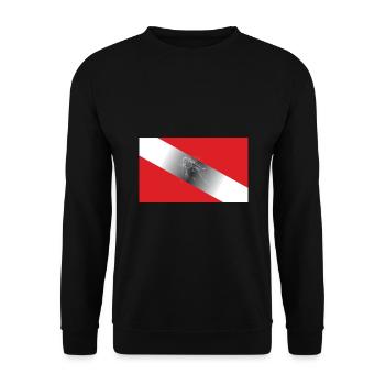 Diving Flagg - Unisex Sweatshirt - black - Front - Alina (178cm) & Michal (187cm)