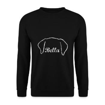Bella Dog Shirt - Unisex Pullover - Schwarz - Vorne - Alina (178cm) & Michal (187cm)