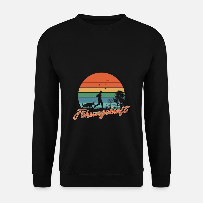 Hunde Herrschen Führungskraft Gassi Geschenk - Unisex Pullover - Schwarz