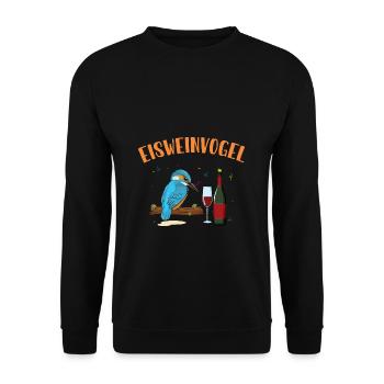 Eisweinvogel Wein Alkohol Saufen Party Feiern - Unisex Pullover - Schwarz - Vorne - Alina (178cm) & Michal (187cm)
