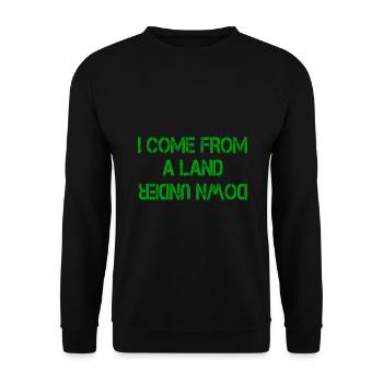 JE VIENS D’UN PAYS D’EN BAS - Sweat-shirt Unisexe - noir - Devant - Alina (178cm) & Michal (187cm)