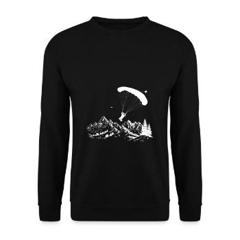Parachutiste Parachutiste Cadeau Parapente - Sweat-shirt Unisexe - noir - Devant - Alina (178cm) & Michal (187cm)