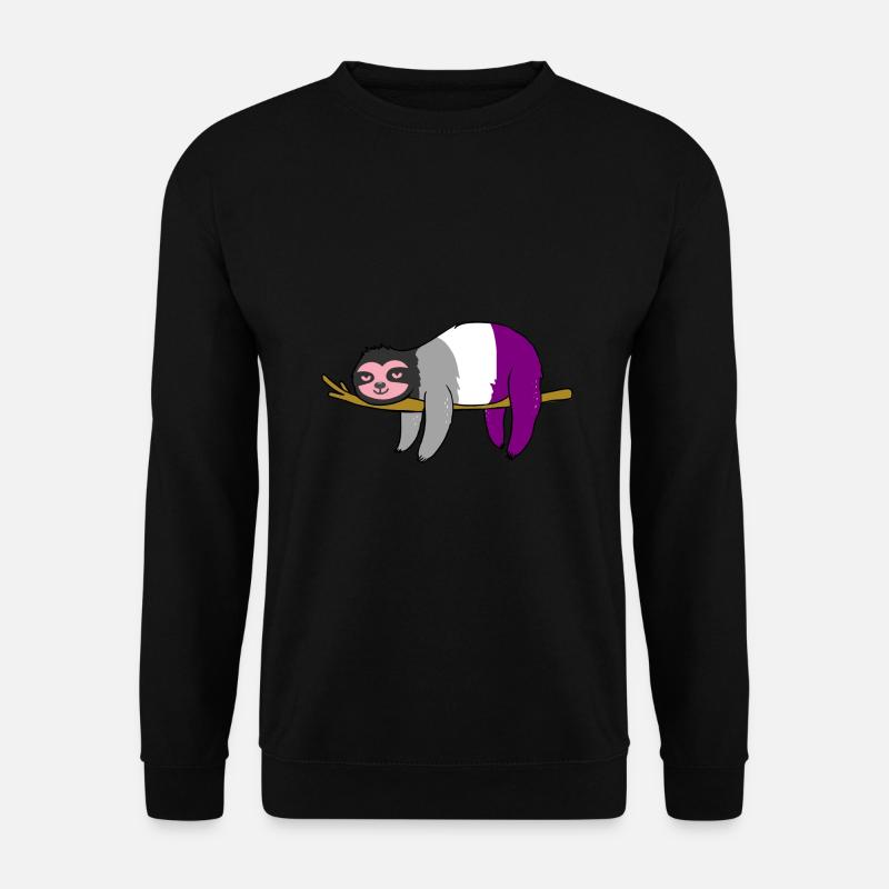 Faultier Ace Pride - Unisex Pullover - Schwarz