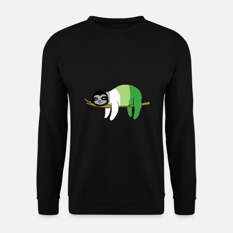 Aromantic Pride Sloth - Unisex Sweatshirt - black