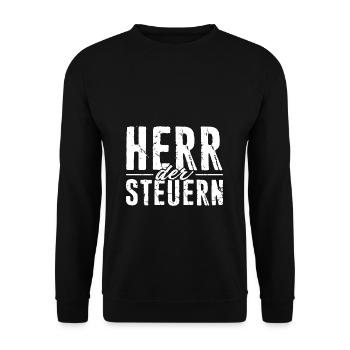 Herr Der Steuern Steuerberater Finanzamt Geschenk - Unisex Pullover - Schwarz - Vorne - Alina (178cm) & Michal (187cm)
