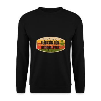 Uluru Kata Tjuta National Park - Unisex Sweatshirt - black - Front - Alina (178cm) & Michal (187cm)