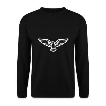 Eagle Eagle Head - Unisex Sweatshirt - black - Front - Alina (178cm) & Michal (187cm)