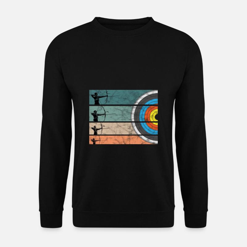 Bogenschiessen Bogenschütze Bogen Pfeil Langbogen - Unisex Pullover - Schwarz