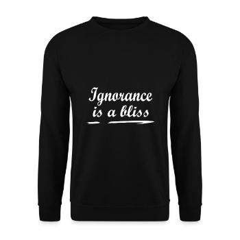 Ignorance is a bliss - Unisex Pullover - Schwarz - Vorne - Alina (178cm) & Michal (187cm)