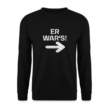 Er wars Sie wars Kinder Geschenk lusitg - Unisex Pullover - Schwarz - Vorne - Alina (178cm) & Michal (187cm)