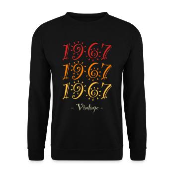 1967 vintage - Unisex Sweatshirt - black - Front - Alina (178cm) & Michal (187cm)