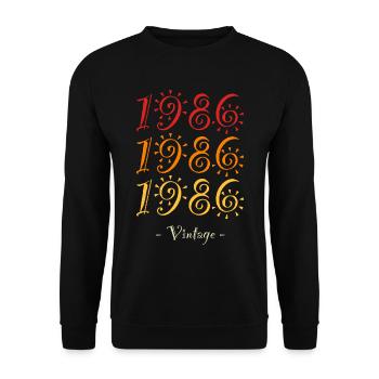 1986 vintage - Unisex Sweatshirt - black - Front - Alina (178cm) & Michal (187cm)