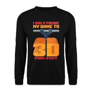 3D Printing - Unisex Sweatshirt - black - Front - Alina (178cm) & Michal (187cm)