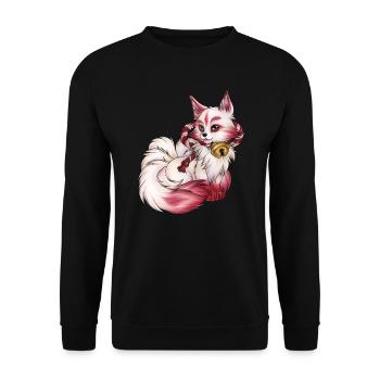 Kitsune Fuchs Fuchsgeist Inari Japan Mythologie - Unisex Pullover - Schwarz - Vorne - Alina (178cm) & Michal (187cm)