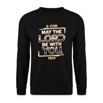 Que le Seigneur soit avec vous - Sweat-shirt Unisexe - noir - Devant - Alina (178cm) & Michal (187cm)