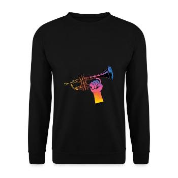 Trumpeter Asthetic Trumpet - Musicians Orchestra - Unisex Sweatshirt - black - Front - Alina (178cm) & Michal (187cm)