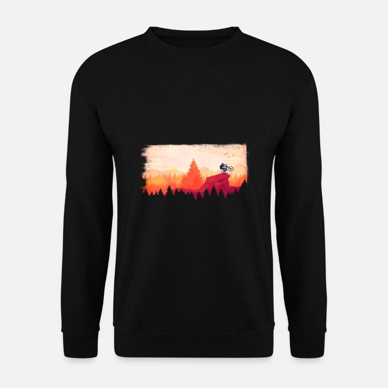 downhill in the sunset - Unisex Pullover - Schwarz