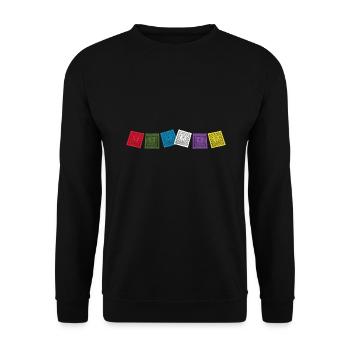 Sherpa flags - Unisex Sweatshirt - black - Front - Alina (178cm) & Michal (187cm)