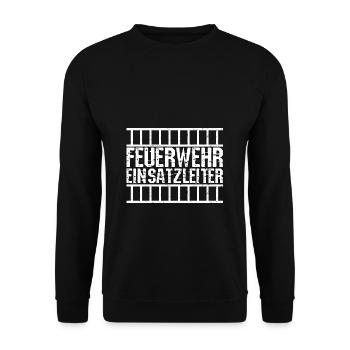 Feuerwehrmann Feuerwehr Einsatzleiter - Feuerwehr - Unisex Pullover - Schwarz - Vorne - Alina (178cm) & Michal (187cm)