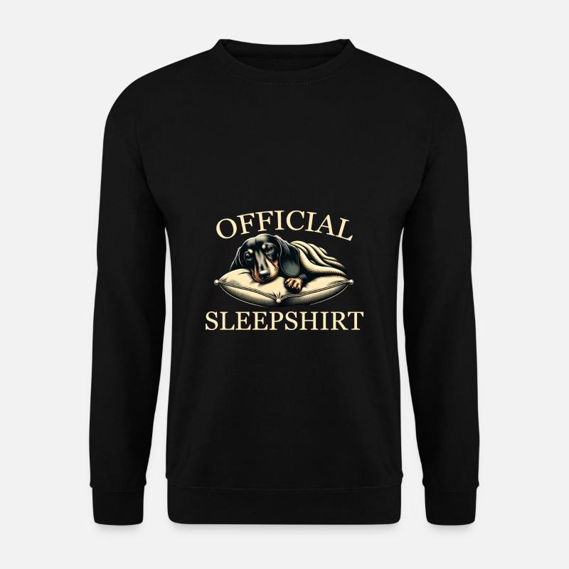 Schlafender Dackel – Entspannung pur - Unisex Pullover - Schwarz
