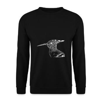 Wiedehopf Vogel - Unisex Pullover - Schwarz - Vorne - Alina (178cm) & Michal (187cm)