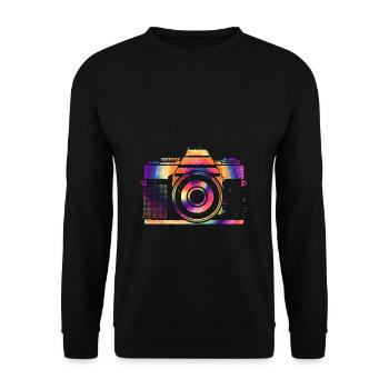 Kamera Fotograf Fotografen Photographie Kreative G - Unisex Pullover - Schwarz - Vorne - Alina (178cm) & Michal (187cm)