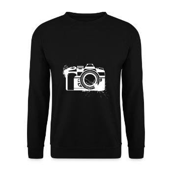 Kamera Fotograf Photographie Kreative Farblich - Unisex Pullover - Schwarz - Vorne - Alina (178cm) & Michal (187cm)