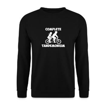 Tandem T-Shirt & Geschenk - Unisex Pullover - Schwarz - Vorne - Alina (178cm) & Michal (187cm)
