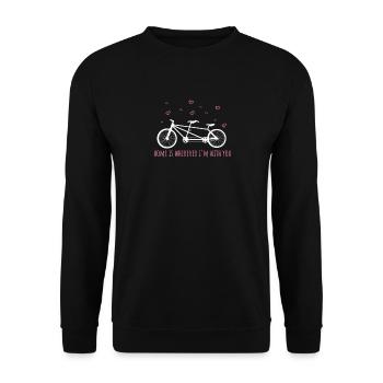 Tandem T-shirt & idée cadeau - Sweat-shirt Unisexe - noir - Devant - Alina (178cm) & Michal (187cm)