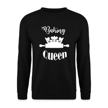 Backen Königin T-Shirt & Geschenk Frauen - Unisex Pullover - Schwarz - Vorne - Alina (178cm) & Michal (187cm)
