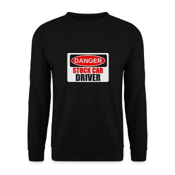 Attention Stock Car T-shirt & cadeau - Sweat-shirt Unisexe - noir - Devant - Alina (178cm) & Michal (187cm)