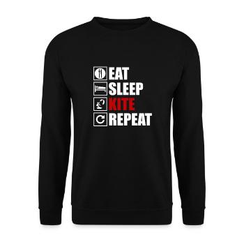 kite - Unisex Sweatshirt - black - Front - Alina (178cm) & Michal (187cm)
