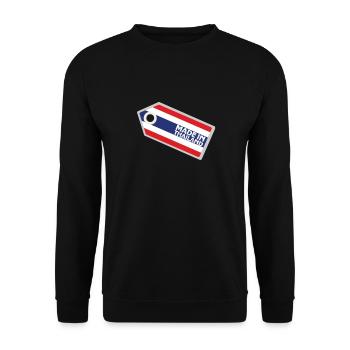 Lustiges Hergestellt In Thailand Shirt & Geschenk - Unisex Pullover - Schwarz - Vorne - Alina (178cm) & Michal (187cm)