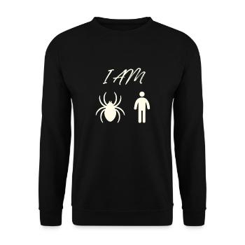 Ich Bin Spinnen Mensch T-Shirt - Unisex Pullover - Schwarz - Vorne - Alina (178cm) & Michal (187cm)