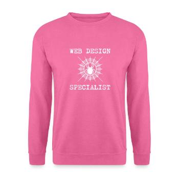 Web Design Spezialist & Spinnen Geschenk - Unisex Pullover - Pink - Vorne