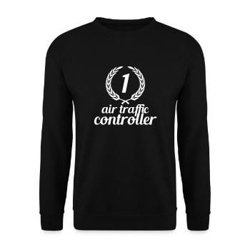 Air traffic controller - Unisex Sweatshirt - black - Front - Alina (178cm) & Michal (187cm)