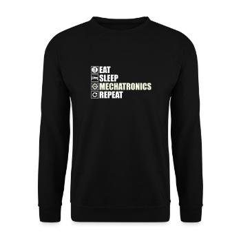 Mechatronics Engineer - Unisex Sweatshirt - black - Front - Alina (178cm) & Michal (187cm)