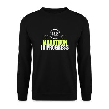 Marathon - Unisex Sweatshirt - black - Front - Alina (178cm) & Michal (187cm)