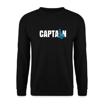 Captain - Unisex Sweatshirt - black - Front - Alina (178cm) & Michal (187cm)