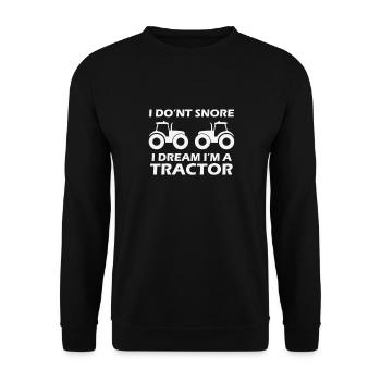 Traktor Und Bauer Geschenkidee - Unisex Pullover - Schwarz - Vorne - Alina (178cm) & Michal (187cm)