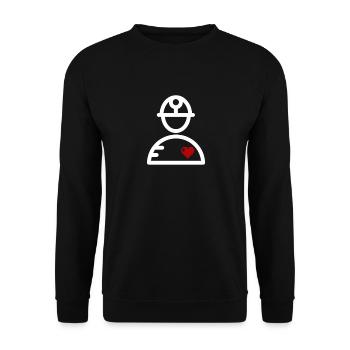 Miner - Unisex Sweatshirt - black - Front - Alina (178cm) & Michal (187cm)