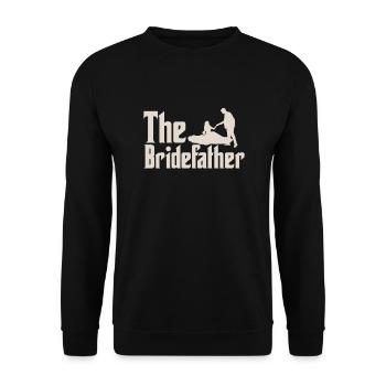 Brautvater T-Shirt & Geschenkidee Hochzeit - Unisex Pullover - Schwarz - Vorne - Alina (178cm) & Michal (187cm)