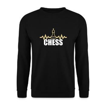 Chess - Unisex Sweatshirt - black - Front - Alina (178cm) & Michal (187cm)