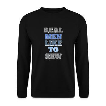 Sewing T-Shirt For Men Gift Idea - Unisex Sweatshirt - black - Front - Alina (178cm) & Michal (187cm)
