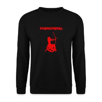 Wheelchair Archery Shirt & Gift - Unisex Sweatshirt - black - Front - Alina (178cm) & Michal (187cm)