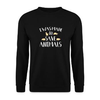Animal rights activist - Unisex Sweatshirt - black - Front - Alina (178cm) & Michal (187cm)