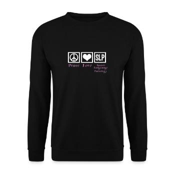Logopäde - Unisex Pullover - Schwarz - Vorne - Alina (178cm) & Michal (187cm)