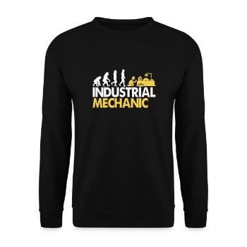 Industrial Mechanic Evolution Shirt & Gift - Unisex Sweatshirt - black - Front - Alina (178cm) & Michal (187cm)