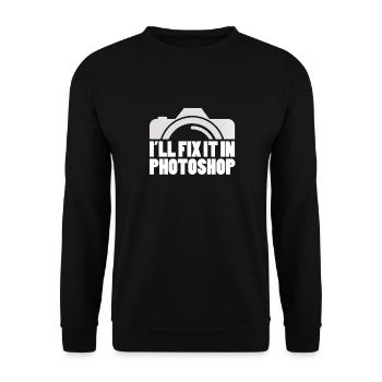 Fotografieren - Unisex Pullover - Schwarz - Vorne - Alina (178cm) & Michal (187cm)